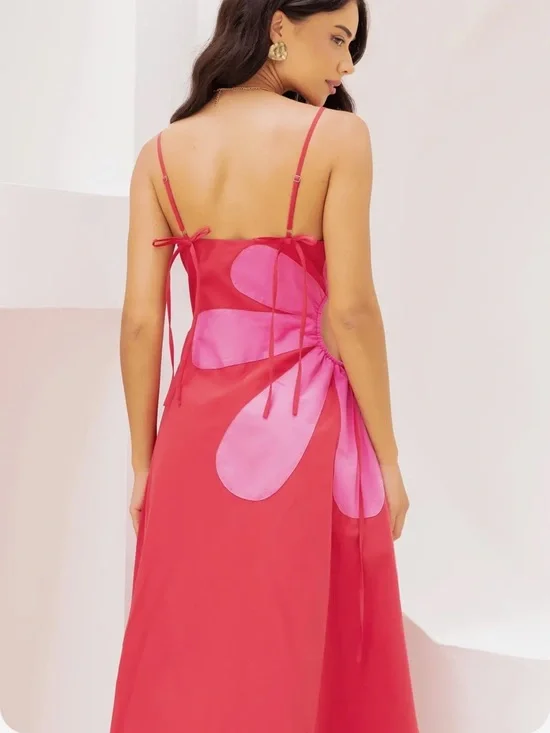 Floral Cutout Midi Dress - Picture 4 of 16